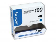 Marker Permanent  100 - Marker - Pachet XXL - Albastru - Vârf Fin