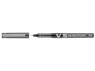 Hi-Tecpoint V5 - Roller cu cerneală lichidă - Negru - Vârf Fin