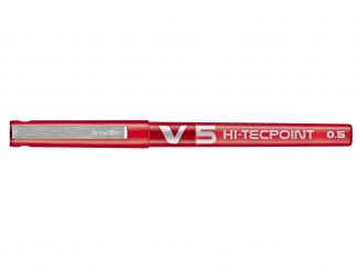 Hi-Tecpoint V5 - Roller cu cerneală lichidă - Roşu - Vârf Fin