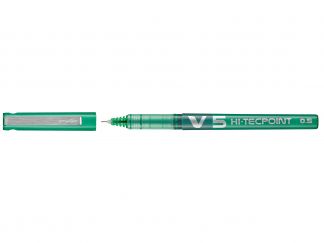 Hi-Tecpoint V5 - Roller cu cerneală lichidă - Verde - Vârf Fin