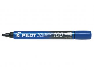 Marker Permanent 100 - Albastru - Vârf mediu rotund